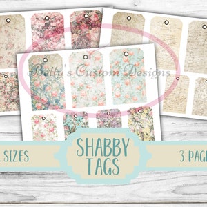 Shabby Tags 1 - unk Journal Ephemera Kit - Digital Paper Prints - Scrapbook - Vintage Books - Ephemera - Antique Paper - Journal Pages