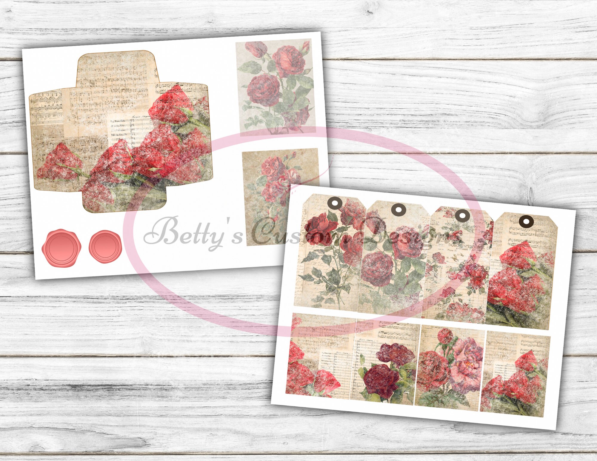 Beloved Junk Journal Kit Digital Paper Prints Scrapbook | Etsy