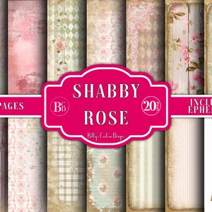 Shabby Rose Journal Kit - HUGE - Digital - Printable - Journal Cards - Digital - Vintage - Birds - Collage - Embellishment