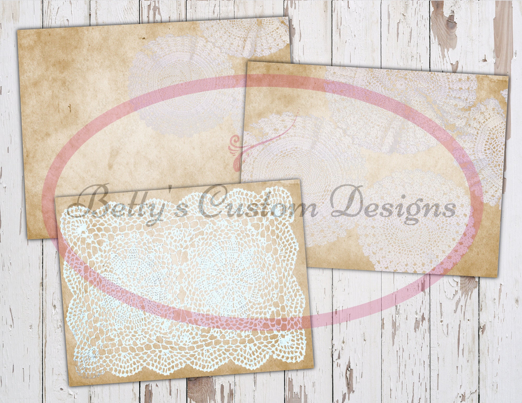 Coffee & Lace Junk Journal Kit Digital Paper Prints - Etsy