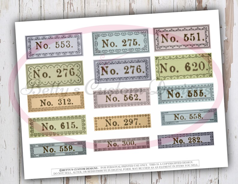 Vintage Labels Set V - Labels - Random Labels - Junk Journal Ephemera ...