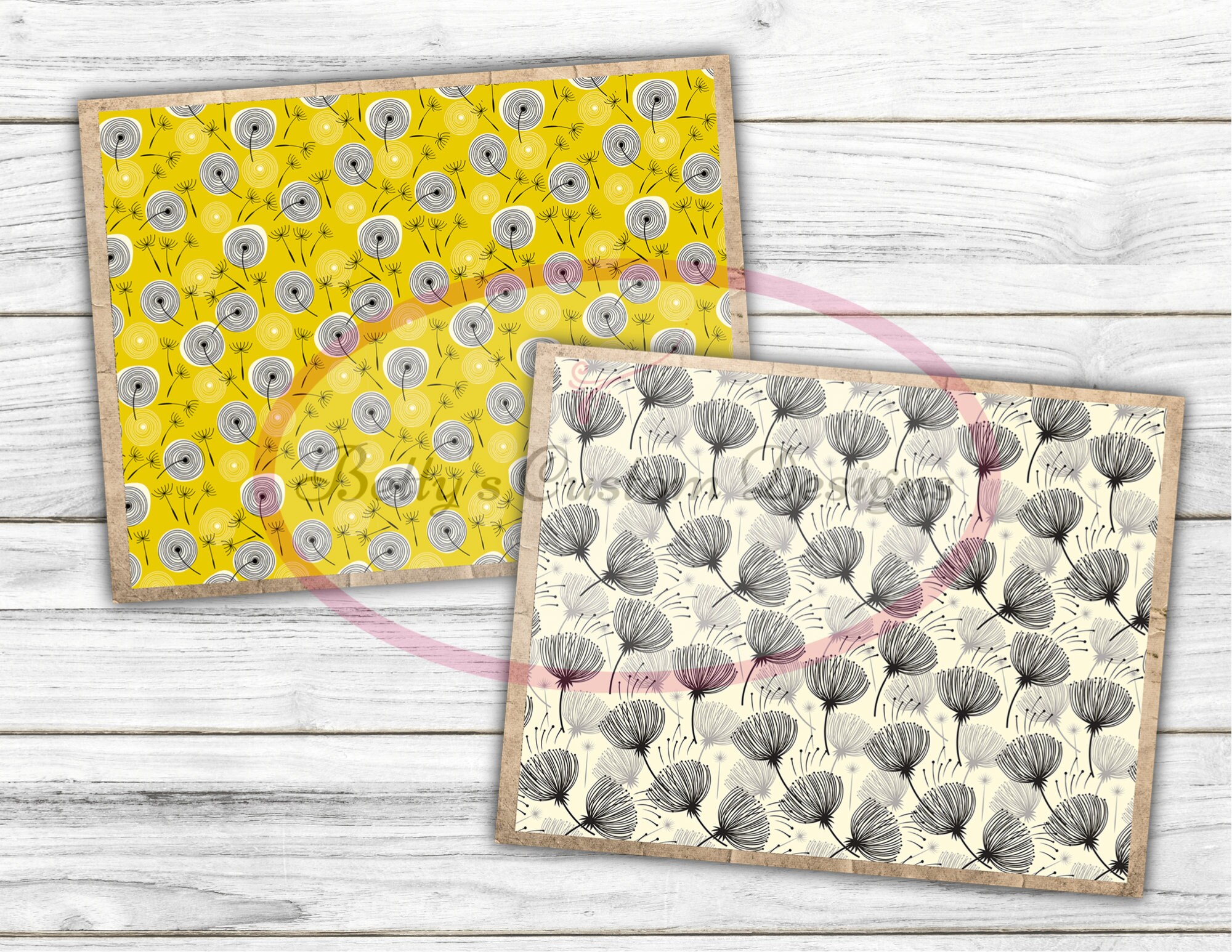 Dandelion - Junk Journal Kit - Digital Paper Prints - Scrapbook ...