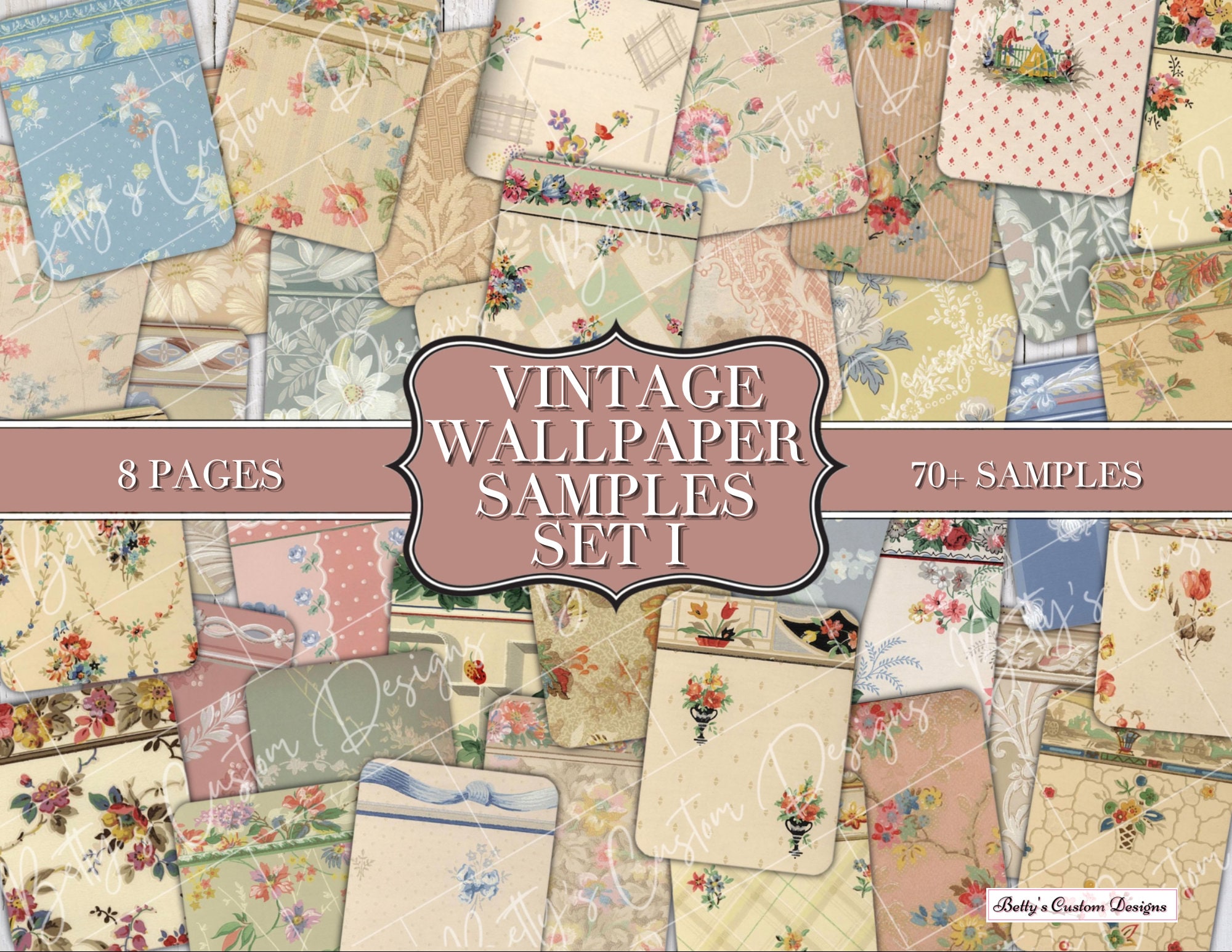 vintage-wallpaper-samples-journal-cards-ephemera-junk-journal-digital-download-postcard-atc-botanical-cards-etsy