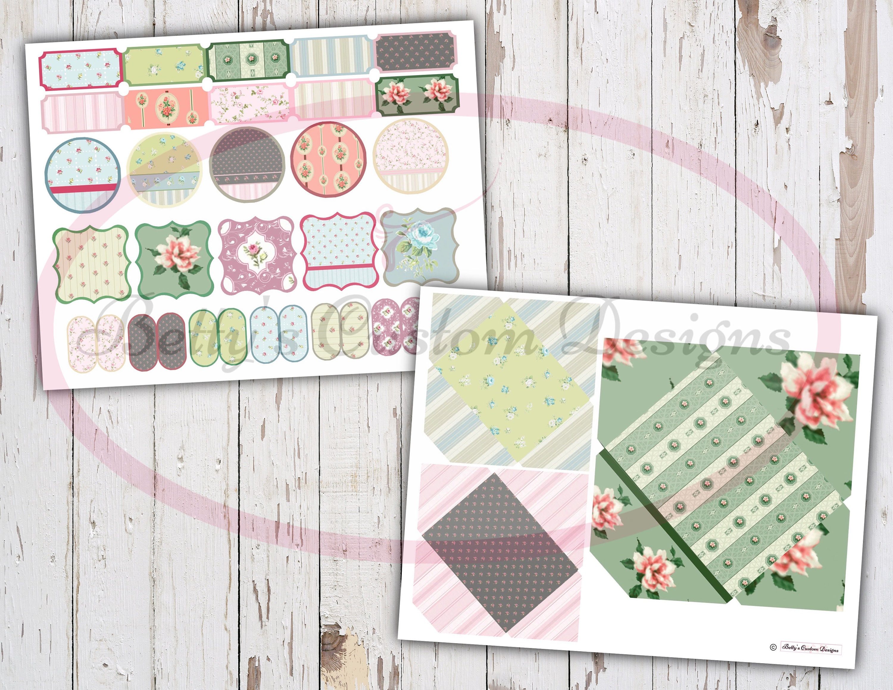 Vintage French Wallpaper Set 3 Antique Wallpaper French - Etsy