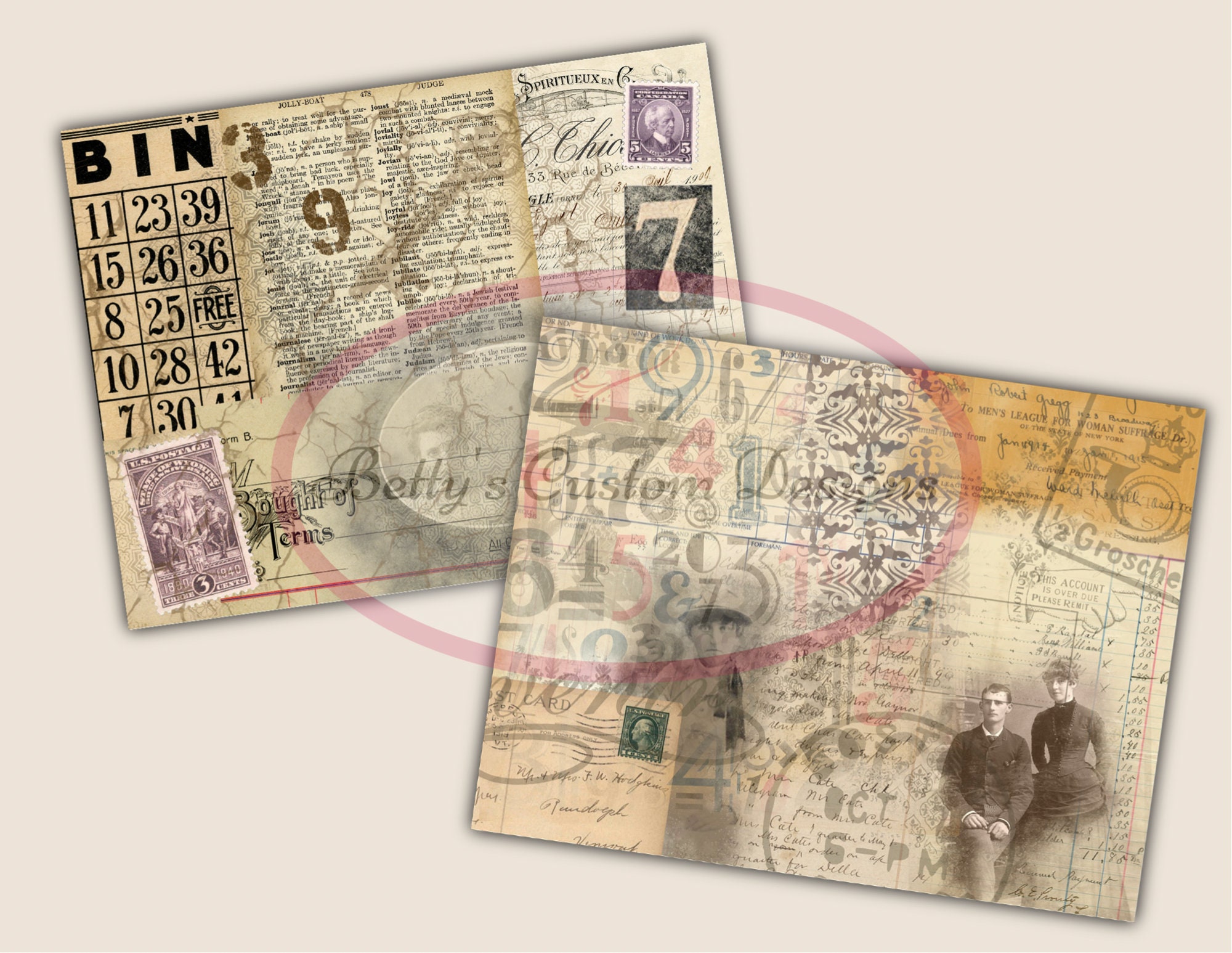 Memories Junk Journal Kit - Digital Paper Prints - Scrapbook - Vintage ...