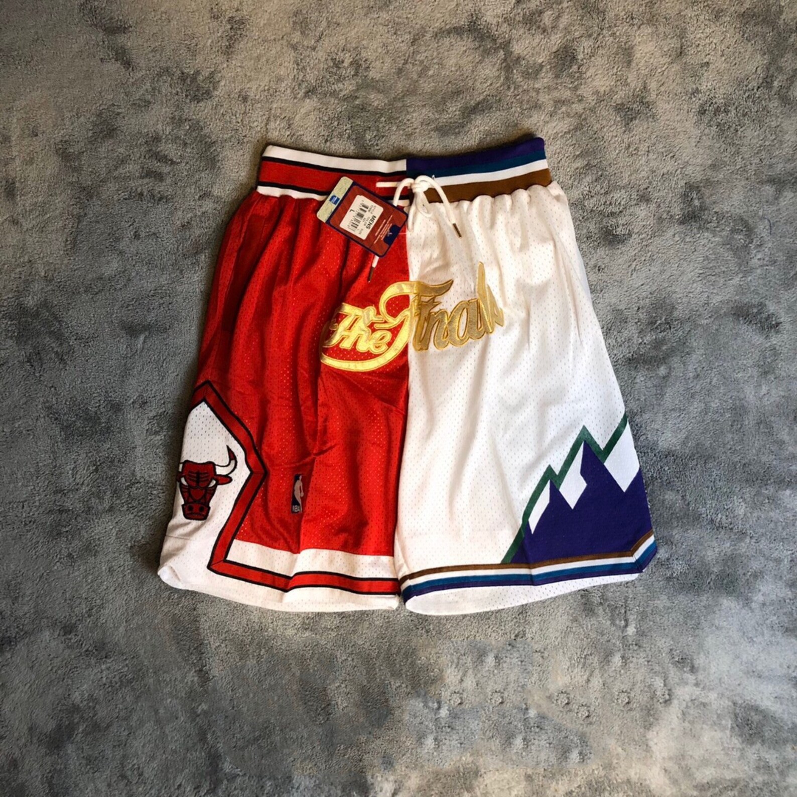 Men's Vintage 1997 Bulls And Utah Jazz Finals Short With ...