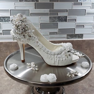 Cream mother of the store bride shoes