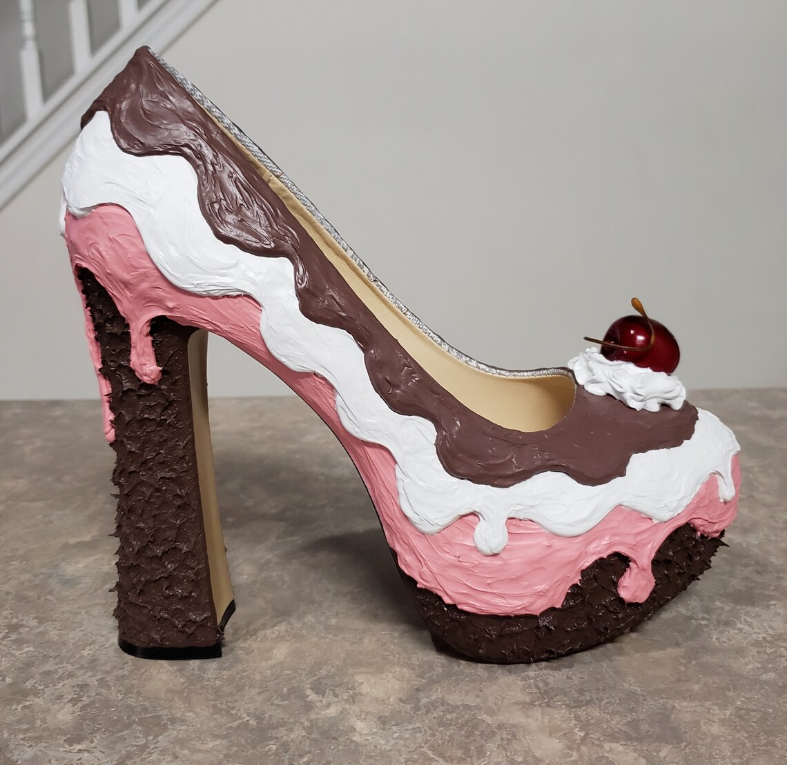 Ice Cream Heels Wedges Costume Shoes Chunky Heels Custom Etsy