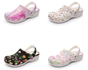 Colourful Arty Rubber Clogs for Women - Light, Comfy and Affordable