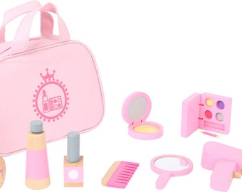 Small Foot Make-Up Bag - Children's Role Play Wooden Make-Up Set