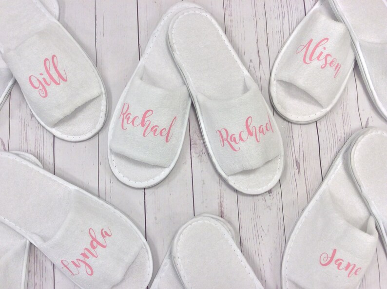 Personalised Adult Spa Slippers Hen Night Wedding Etsy