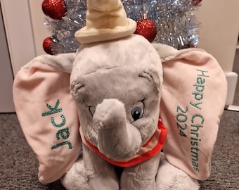 Personalised Disney Dumbo Large Soft Toy- Valentines-Baby Shower -Birthday Gift