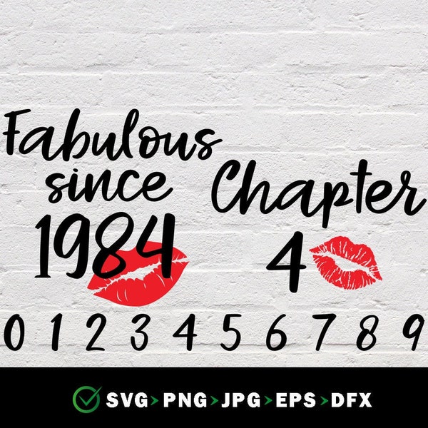 Fabulous Since Birth Year template svg,Chapter svg,birthday svg,Birthday Diva svg file,Instant Download File for Cricut & Silhouette