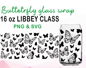 Schmetterling Glas Dose Svg,Libbey Glas Svg,Bierdose Glas Svg,Kanne Glas Wickel Svg,Kanne Glas Svg,16oz Libbey Full Wrap,Instant Digital Download