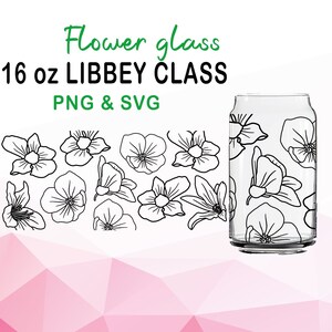 Flower Libbey Glass Svg,Valentine Floral Beer Can Glass Svg,Can Glass Wrap Svg,Can Glass Svg,16oz Libbey Full Wrap,Instant Digital Download