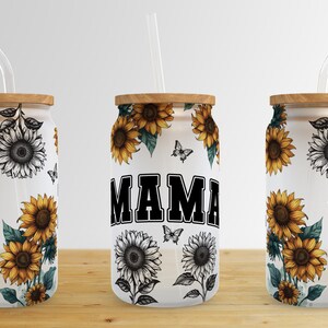 Sunflower 16oz wrap,16oz Libbey Glass Sublimation Designs,16oz Libbey Glass Can Wrap,16oz png Digital Png File Instant Download