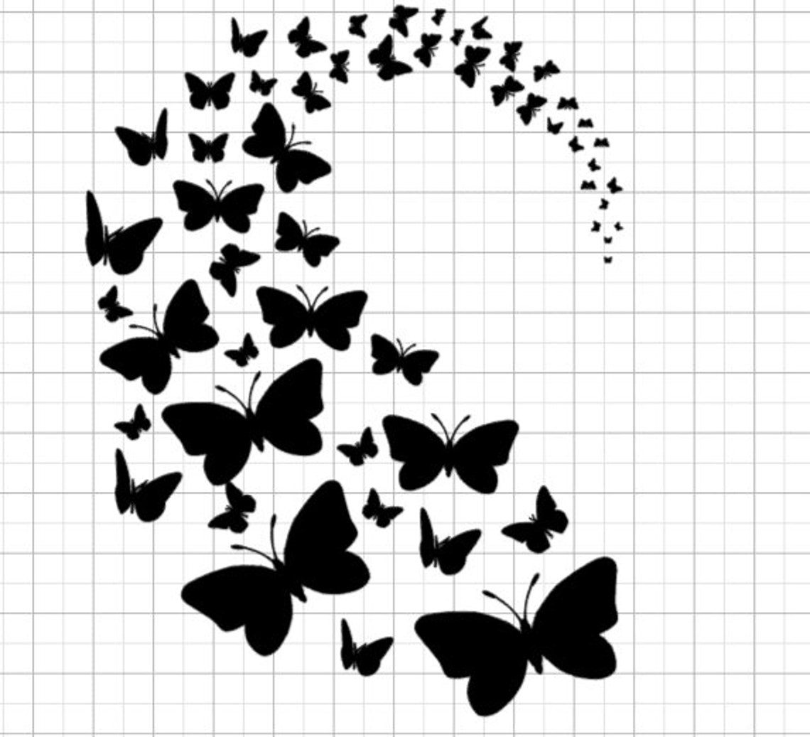 Download Butterfly Swarm Svg Cut FilesButterfly Clipart Instant | Etsy