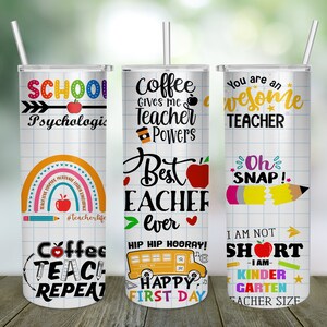 Teacher Tumbler Png,Teacher Tumbler Wrap,20 oz Skinny Tumbler Rainbow Teacher For Straight/Tapered Tumbler Design,Teacher Appreciation Gift