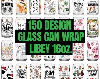Libbey Glass Can Bundle,16oz Glass Can Png,Libbey Glass Can Wrap,16oz Bundle,Glass Can tumbler design PNG download