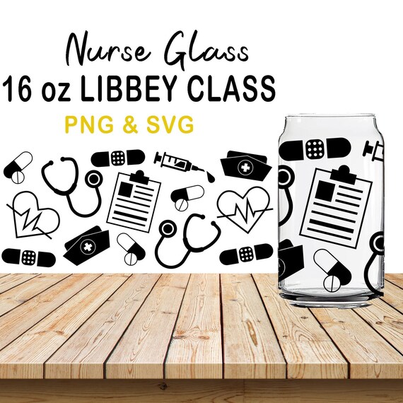 Nurse Libbey Glass Svg,Beer Can Glass Svg,Can Glass Wrap Svg,Can Glass Svg,16oz Libbey Full Wrap,Instant Digital Download