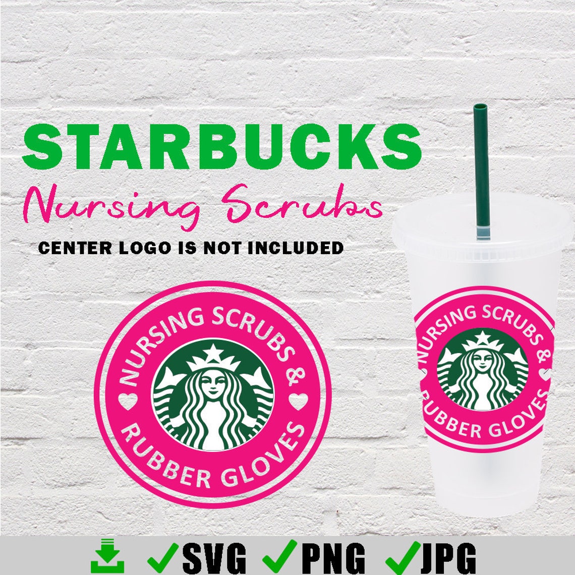 Nursing Scrubs & Rubber Gloves Starbuck Svg / Starbucks Logo Etsy