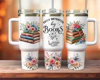 Łatwo rozpraszane przez książki 40oz Quencher tumbler sublimacja projekt kwiatowy Bezszwowa 40oz Tumbler Wrap, Sublimacja Natychmiastowe pobieranie PNG