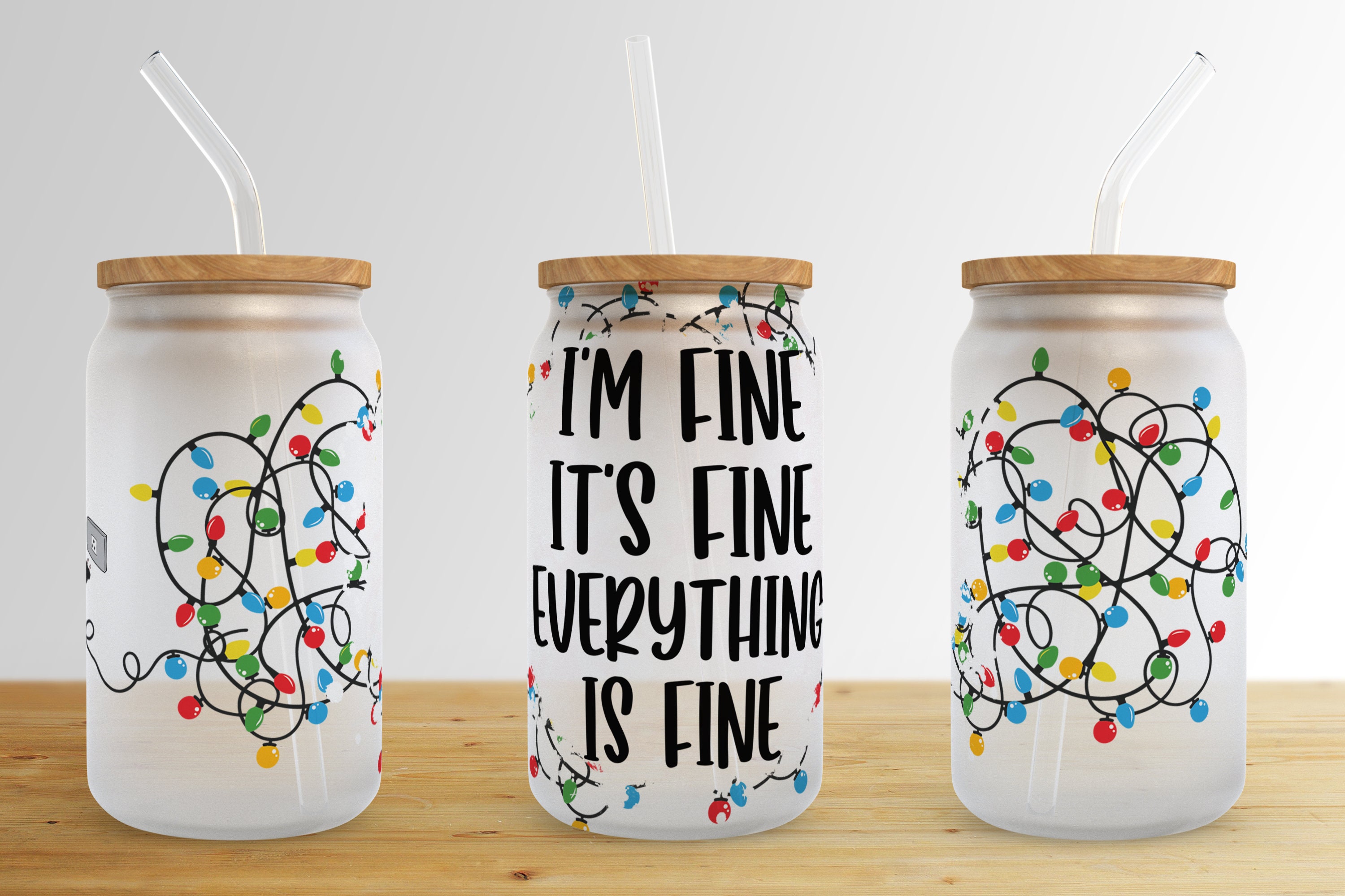 Positive Wording Libbey Glass Can Tumbler Sublimation Design,glass Can  Sublimate Designs,glass Can Tumbler Design PNG Download 