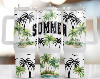 Letni kubek Quencher 40oz Sublimacja Design,Bezszwowe opakowanie na kubek 40oz, Sublimacja Natychmiastowe pobieranie PNG