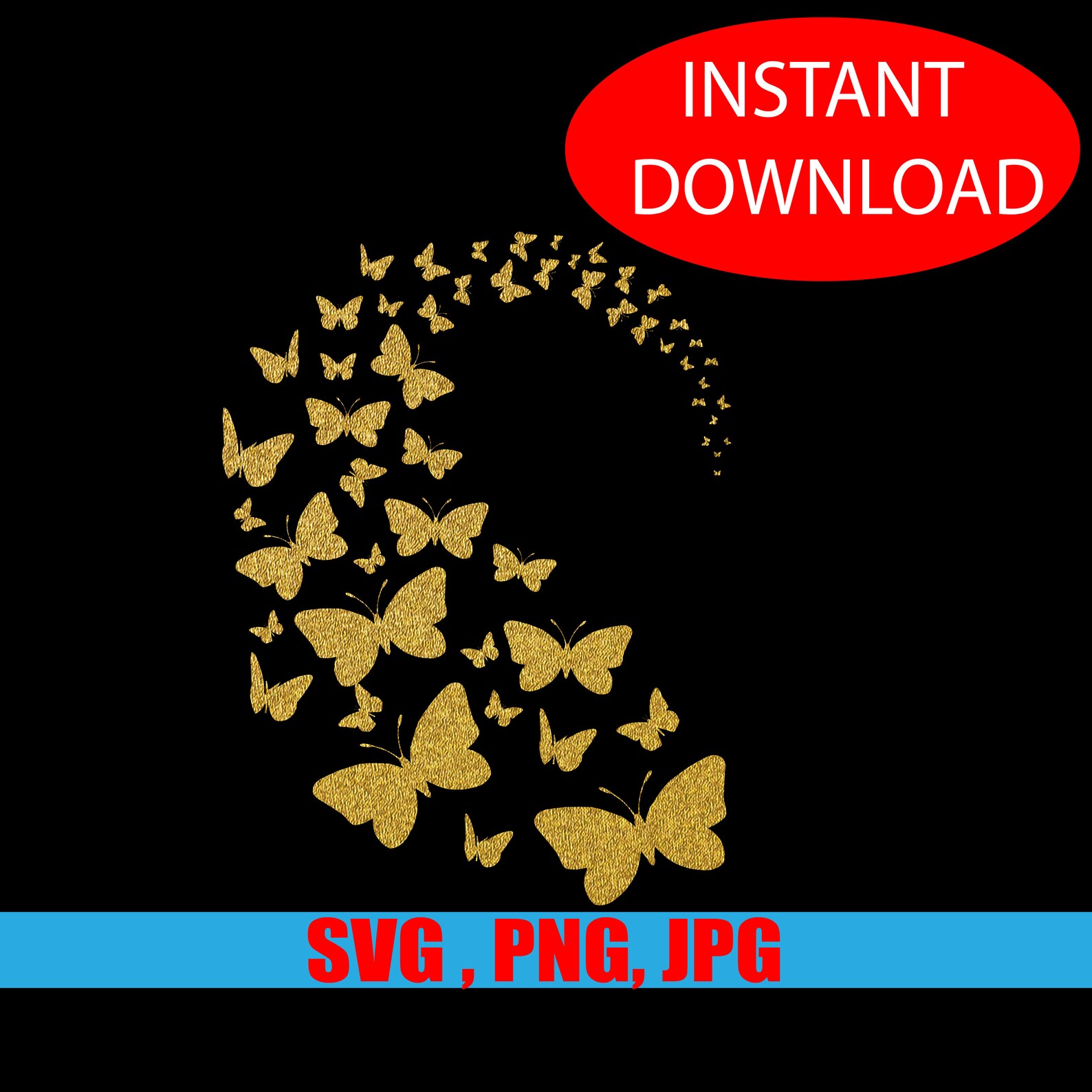 Download Butterfly Swarm Svg Cut FilesButterfly Clipart Instant | Etsy