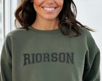 EMBROIDERED Xaden Riorson Sweatshirt, Fourth Wing Reading Sweater, Rebecca Yarros Violet Sorrengail, Bookish Shirt, Gift for Book Lovers