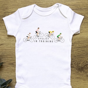 Ciclista em treinamento, Tour de France, bebê ciclismo de peça única, macacão de bicicleta, camiseta top