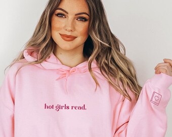 GEBORDUURDE hoodie boekenliefhebber, lezing hoodie, cadeau voor boekenliefhebber, H Girls Read hoodie, schoolse trui, boekenliefhebber cadeau, boek hoodie