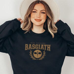 EMBROIDERED Basgiath War College Shirt, Fourth Wing Shirt, Dragon Rider Shirt, Rebecca Yoros, Fourth Wing, Violet Sorrengail, Bookish Shirt