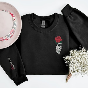 EMBROIDERED Run Little Mouse Sweatshirt, Dark Romance Sweatshirt, Book Lover Gift, Rose Sweatshirt, Haunting Adeline Sweatshirt, Smut Reader