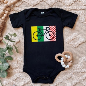 Macacão de ciclismo para bebê Tour de France, camiseta de bicicleta para bebê, presente de chá de bebê de bicicleta para amantes de ciclismo, Tour de, roupa de body para bebês bi ciclos