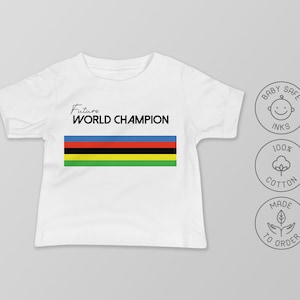 Baby Cycling Shirt, Future World Champion, Cute Cycling Baby, Bicycle Short Sleeve Tee, Bike Baby Shower Gift, Bike Lover Baby Gift