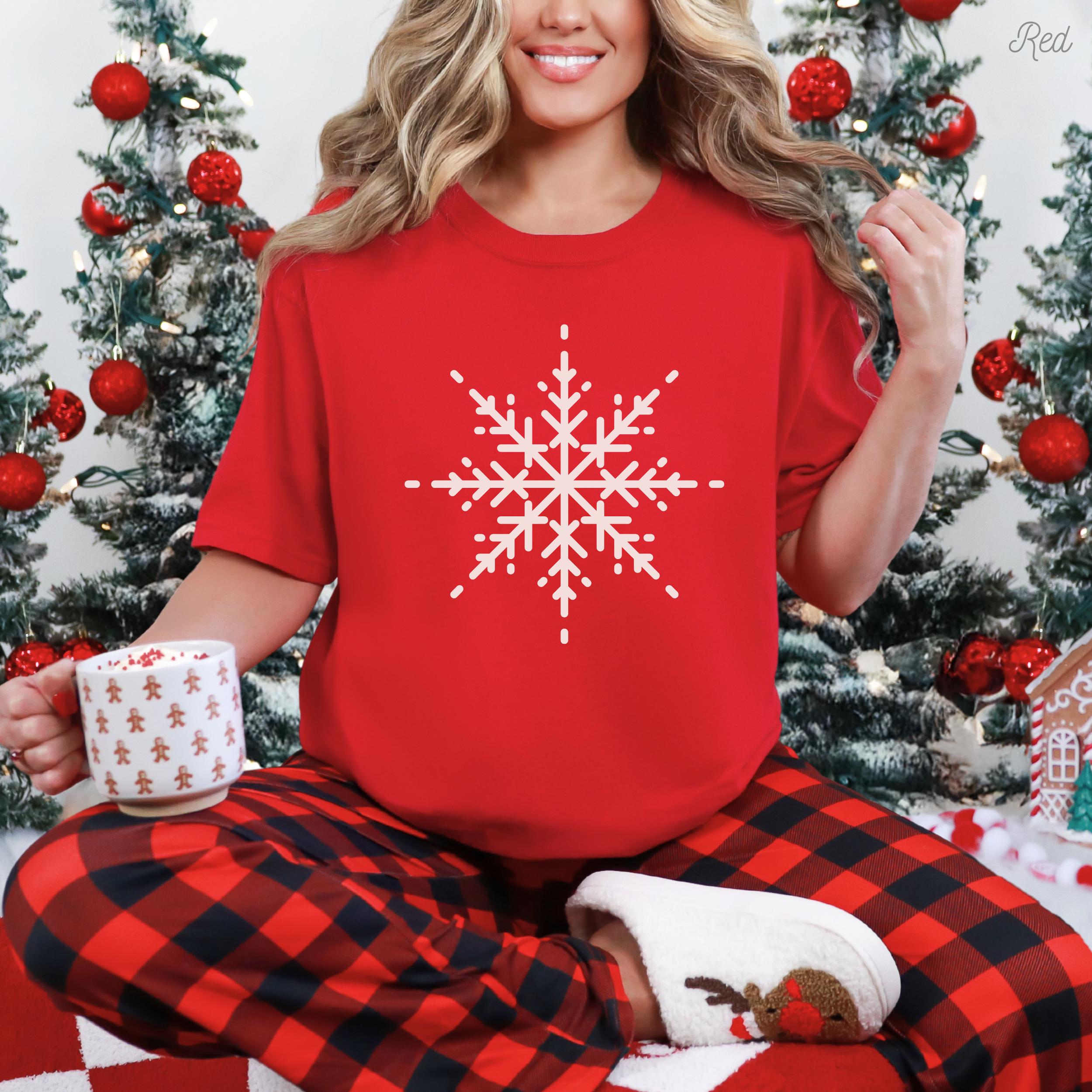Couples Matching Christmas Shirt, Matching Snowflake