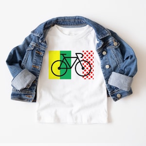 Winnaarswielrenshirt, Ronde van Frankrijk, Peuterfietsshirt, Peuterfietsshirt