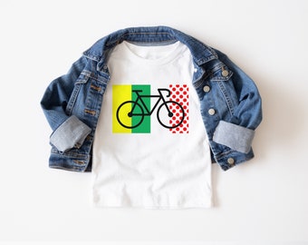 Cycling Winners Jersey, Tour of France, Toddler Cycling Shirt, Toddler bicycle t-shirt