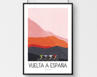Poster ciclistico La Vuelta – Stampa artistica del Grand Tour