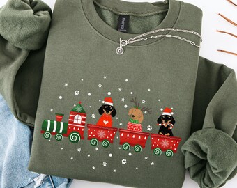 Dachshund Christmas Sweatshirt, Christmas Dog Shirt, Dachshund Shirt, Dachshund Mom Shirt, Dog Lover Shirt, Dachshund Lover Shirt, Xmas gift