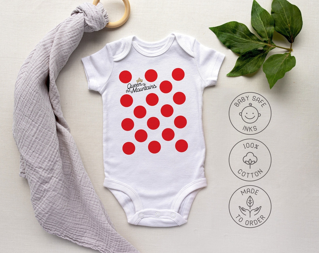 Queen of the Mountains Baby Bodysuit, Tour De France Cycling Onesie