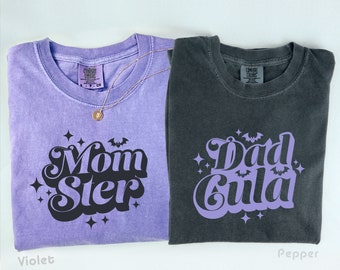 Matching Momster Dadcular Halloween Shirts, Mom and Dad Halloween Gift, Momster Shirt Dadcula Tshirt Couples Halloween Shirt Couple Costume