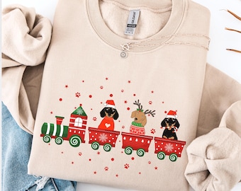 Dachshund Christmas Sweatshirt, Christmas Dog Shirt, Dachshund Shirt, Dachshund Mom Shirt, Dog Lover Shirt, Dachshund Lover Shirt, Xmas gift