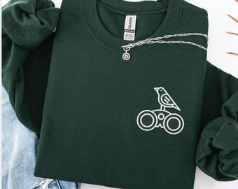 EMBROIDERED Bird Watching Sweatshirt, Bird Nerd Gift, Bird Lover, Nature Lover Funny Bird Watcher Sweatshirt, Bird Shirt, National Bird Day