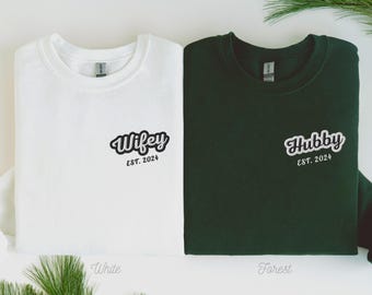 Sweatshirt echtgenoot, sweatshirt echtgenoot echtgenote, aangepast cadeau voor koppel, cadeau man 1e huwelijksverjaardag, cadeau voor vrouw, cadeau voor pasgetrouwden