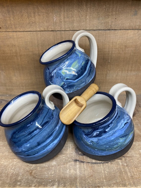 Ceramic Salt Keeper With Marble Swirl Design. Etsy