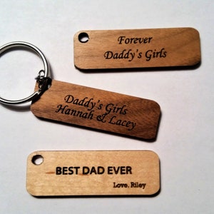 Personalized Keychain Fathers Day gift, Gift for Dad, Step Dad Gift, Custom Keychain, Gift for Men Under 30, Gift for Dad from Kids image 1