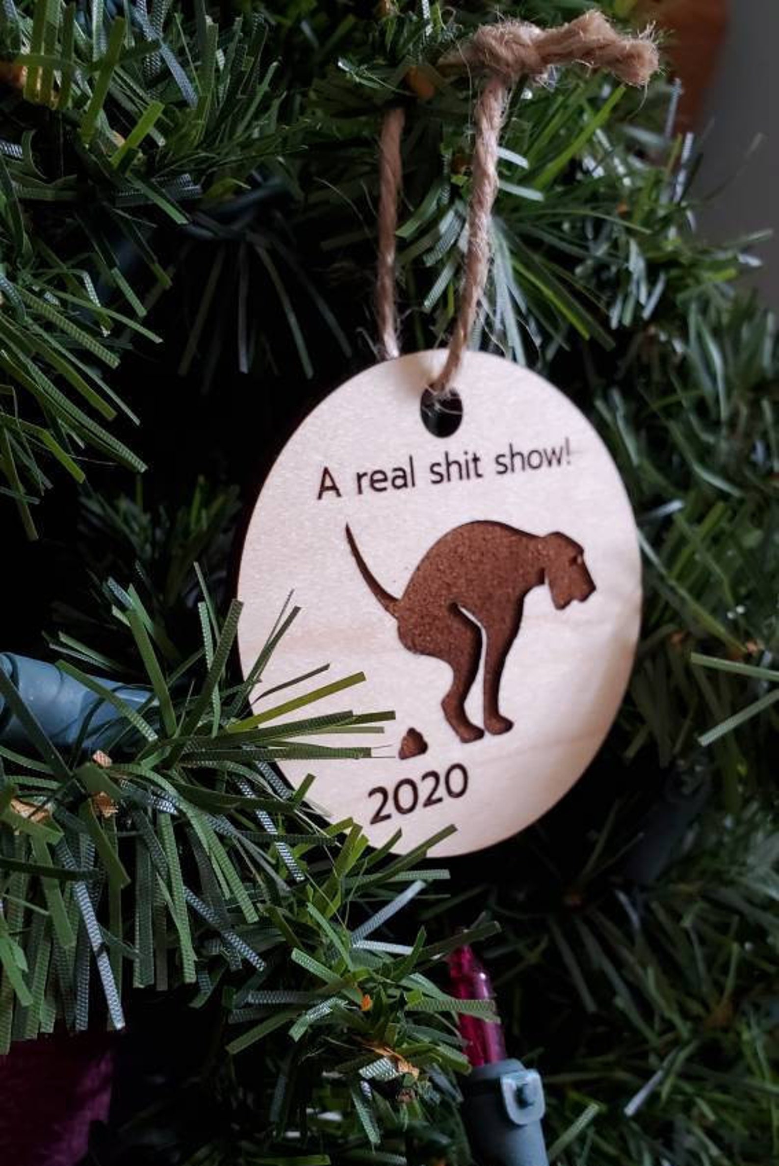Dog Poop Ornament Funny 2020 Ornament 2020 Pooping Dog Etsy