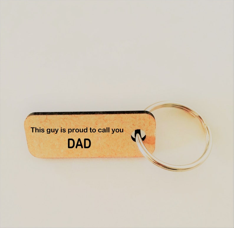 Personalized Keychain Fathers Day gift, Gift for Dad, Step Dad Gift, Custom Keychain, Gift for Men Under 30, Gift for Dad from Kids Basswood